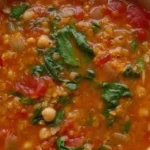 chickpea and red lentil soup