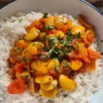 butter bean curry with rice