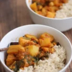 chickpea potato and spinach curry