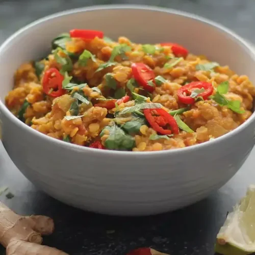 easy red lentil dahl