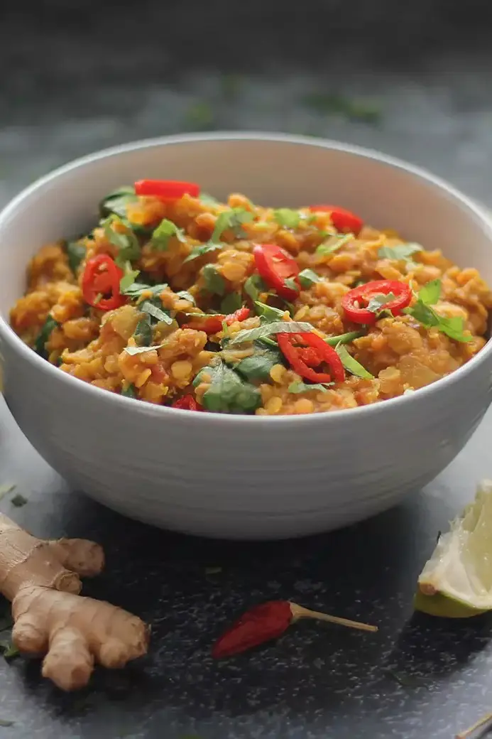 easy red lentil dahl