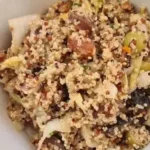 quinoa salad with almonds in a bowl