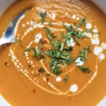 spiced carrot and lentil soup