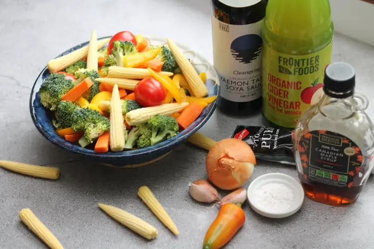 ingredients to make sweet and sour vegetables