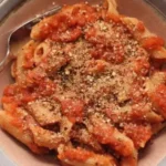 tomato and hidden vegetable pasta sauce served with pasta