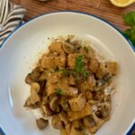 tempeh stroganoff served in a bowl