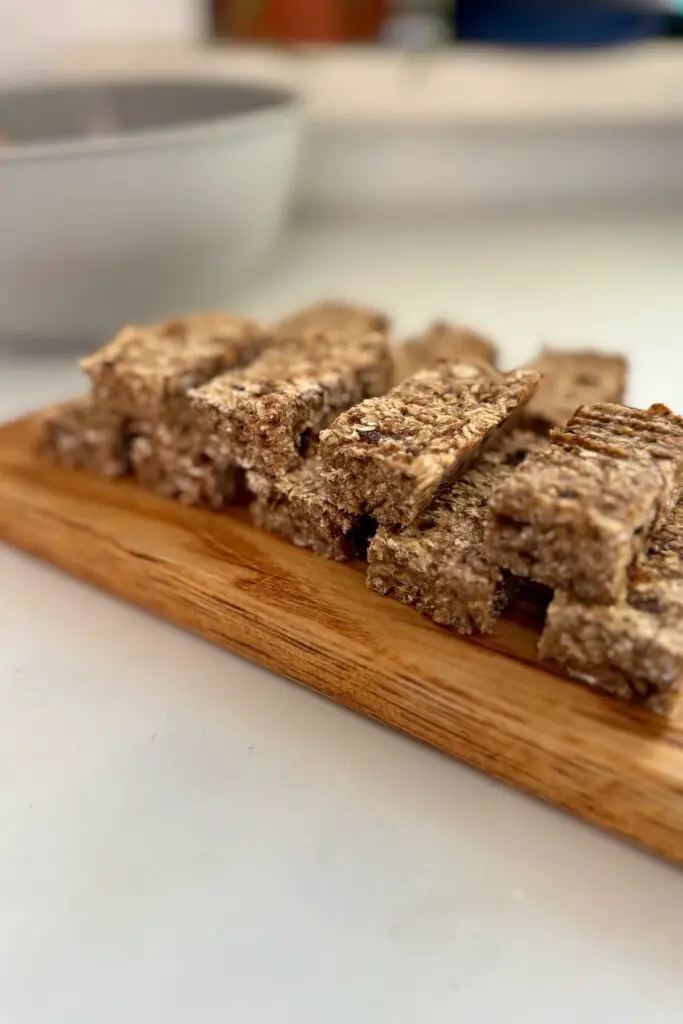 low calorie flapjacks served on a board