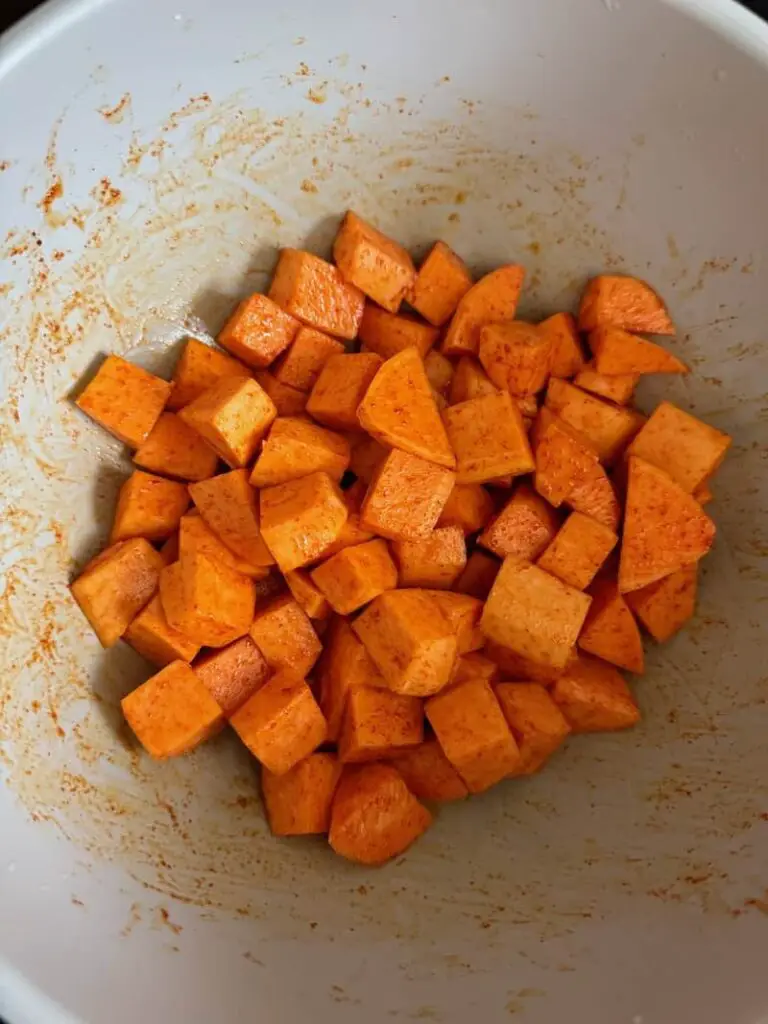 sweet potatoes coated with oil and smoked paprika