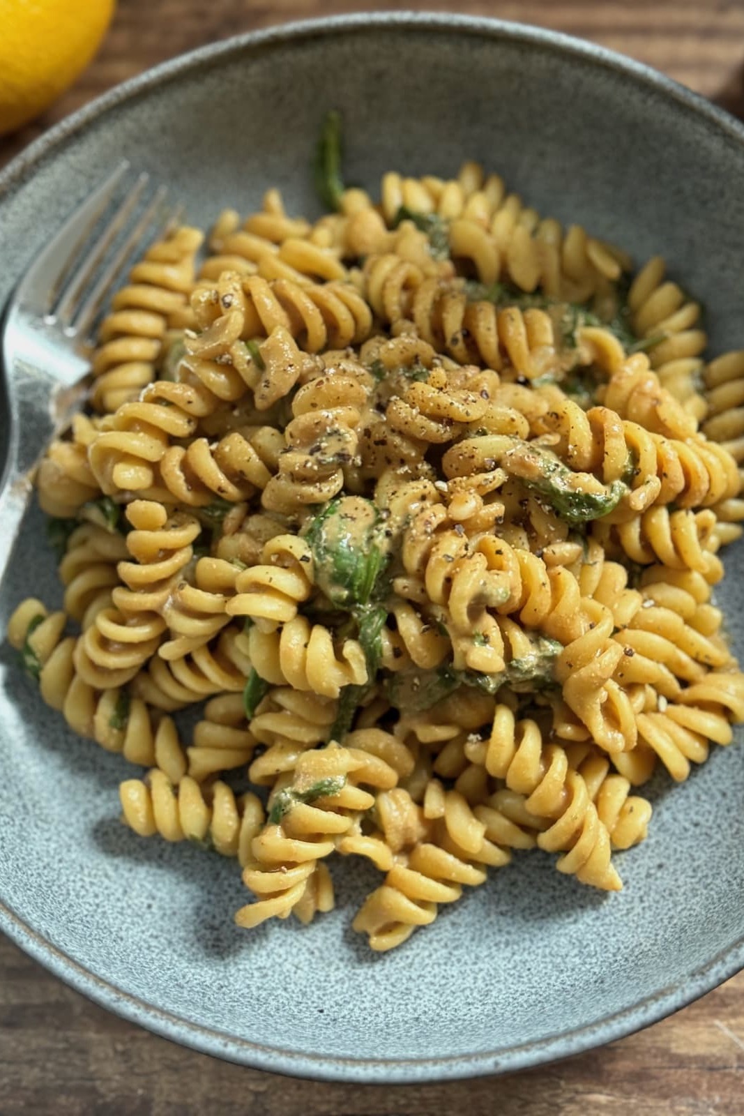 featured image of 15 Minute Lemon Tahini Pasta