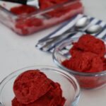 sorbet served in bowls made with mixed berries